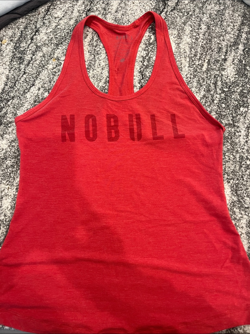 NOBULL Red Racerback Training Tank with Bold Logo